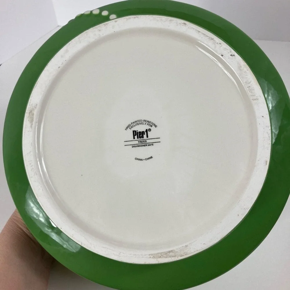 Vintage‎ Pier One Imports Ironstone Handpainted Christmas Tree Cookie Jar Retro